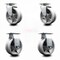 Service Caster 5 Inch V-Groove Semi Steel Caster Set with Roller Bearings 2 Swivel 2 Rigid SCC SCC-20S520-VGR-2-R-2 - alternate 1